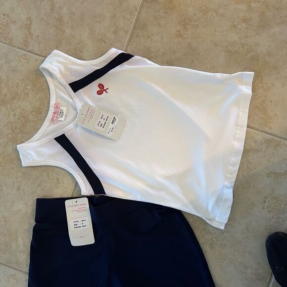 Girls tennisLITTLE MISS TENNISCasual Blue Straight-Leg Bottoms and top - Picture 2 of 3